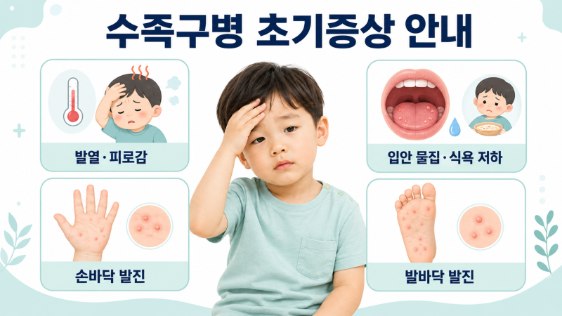 2026년 영유아 수족구병 초기증상과 전염기간, 어린이집 등원은 언제부터?