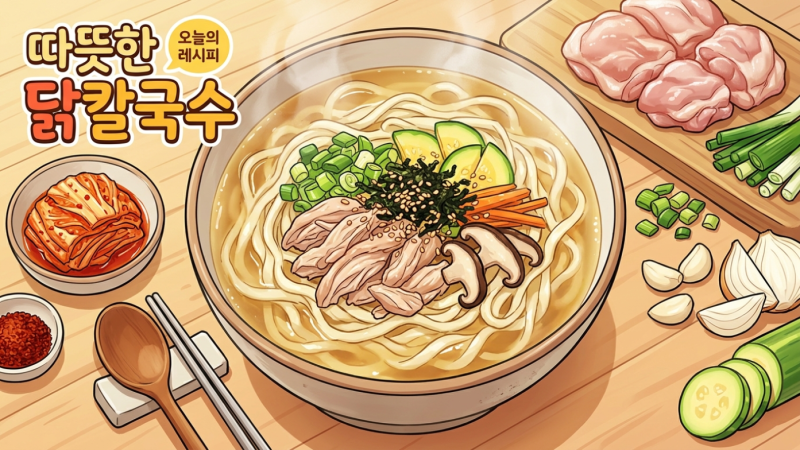 집에서 닭다리살로 만드는 닭칼국수 황금레시피 육수 비법까지