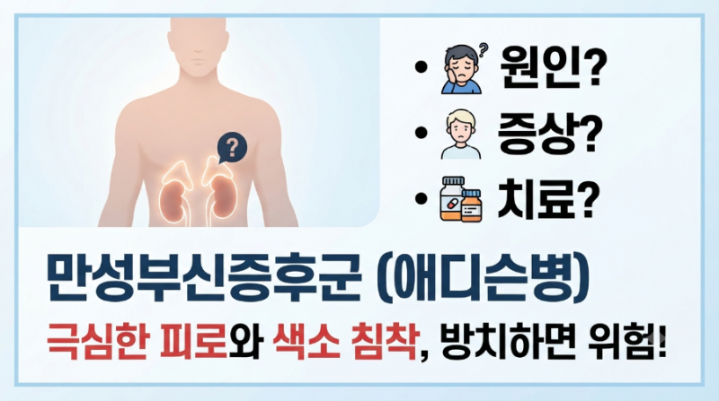 이증상 지속되면? 부신피질 기능저하! 만성부신증후군 원인.증상.치료