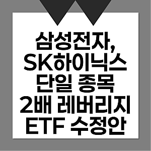 흔들리는 증시를 더 흔드는 변동성 증폭기, 삼성전자, SK하이닉스 단일 종목 2배 레버리지 ETF ....