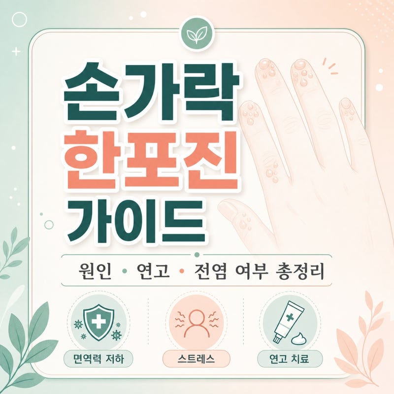 손가락 한포진 원인과 연고 치료법, 전염 여부 총정리