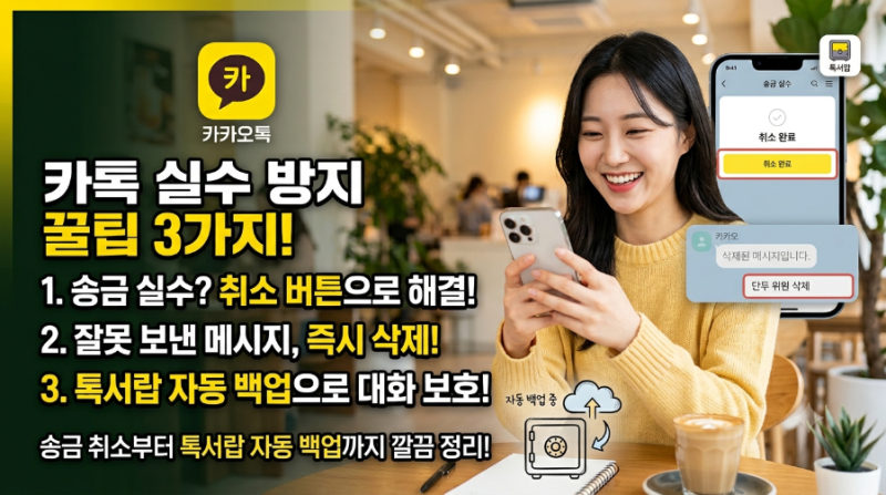 카톡 실수 방지 꿀팁 3가지! 송금 취소부터 톡서랍 자동 백업까지 깔끔 정리