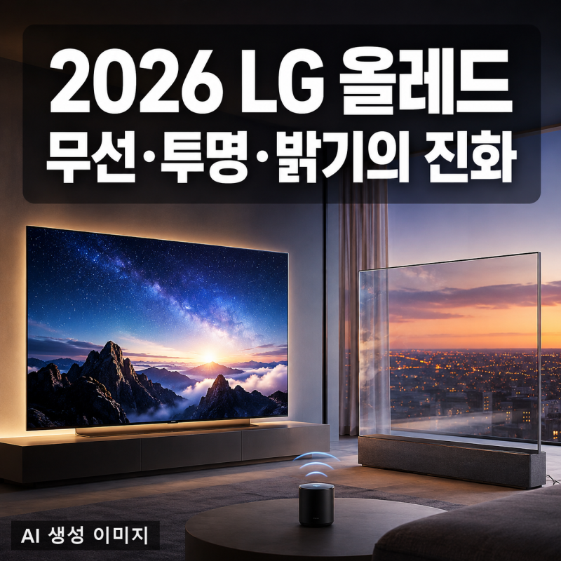 2026년형 LG 올레드 TV 라인업 총정리: 무선 월페이퍼 W6부터 1억 원대 투명 TV까지 실제 가격은?