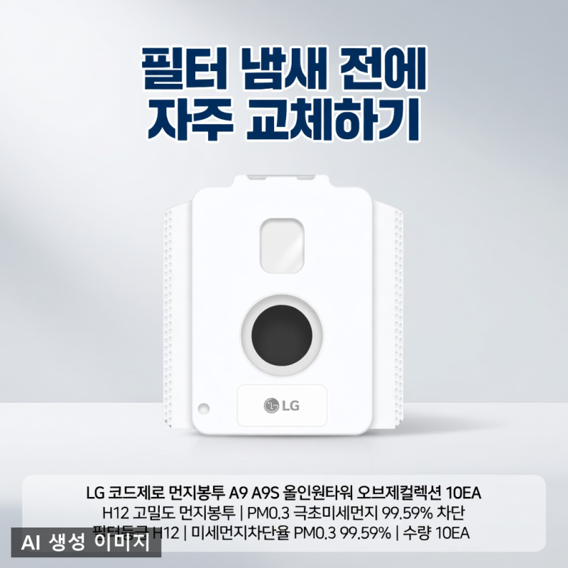 LG 청소기 필터 냄새 때문에 교체 미뤘다면, H12 호환 먼지봉투로 자주 가는 법