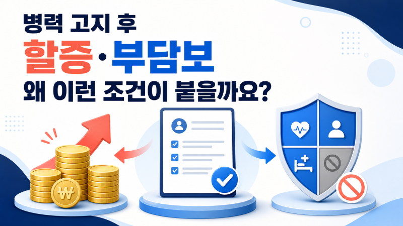 병력을 솔직히 말했는데 보험료가 오른다고? 할증·부담보의 진짜 의미