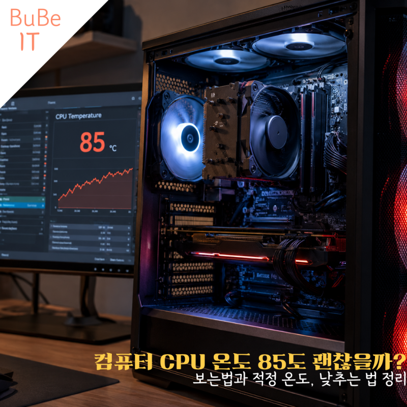 컴퓨터 CPU 온도 85도 괜찮을까? 보는법과 적정 온도, 낮추는 법 정리