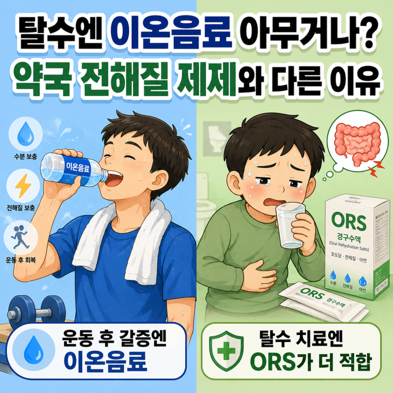 여름 탈수엔 이온음료 아무거나? 약국 전해질 제제와 다른 이유 완벽 정리