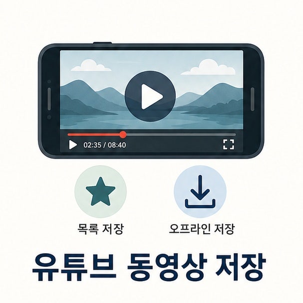 유튜브 동영상 저장 방법과 오프라인 저장 조건 정리