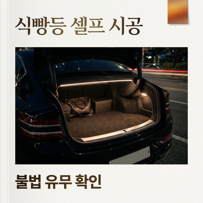자동차 식빵등 실내등 LED 교체 불법 유무와 셀프 시공 방법