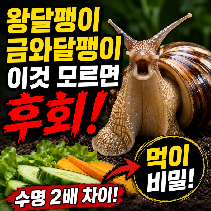 아프리카왕달팽이 금와달팽이 키우기 먹이 및 수명