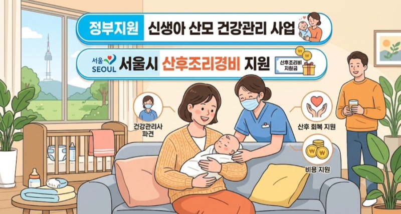 정부지원 산후도우미 신청방법 총정리｜서울형 산후조리경비까지 한 번에!