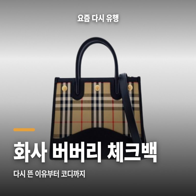 화사 버버리 체크백, 셀럽들이 요즘 다시 꺼내드는 이유