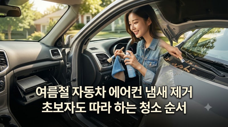 여름철 자동차 에어컨 냄새 제거 초보자도 따라 하는 청소 순서