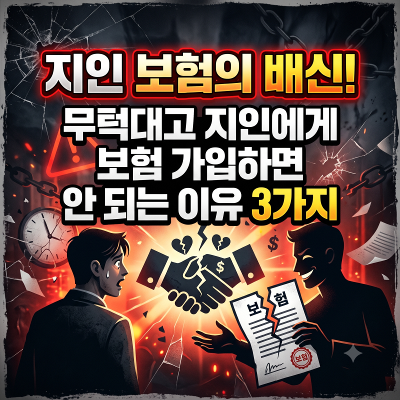 지인 보험의 배신! 무턱대고 지인에게 보험 가입하면 안 되는 이유 3가지
