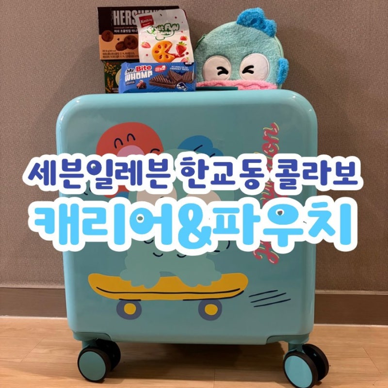 세븐일레븐 한교동 콜라보 | 캐리어 & 파우치 실물 후기