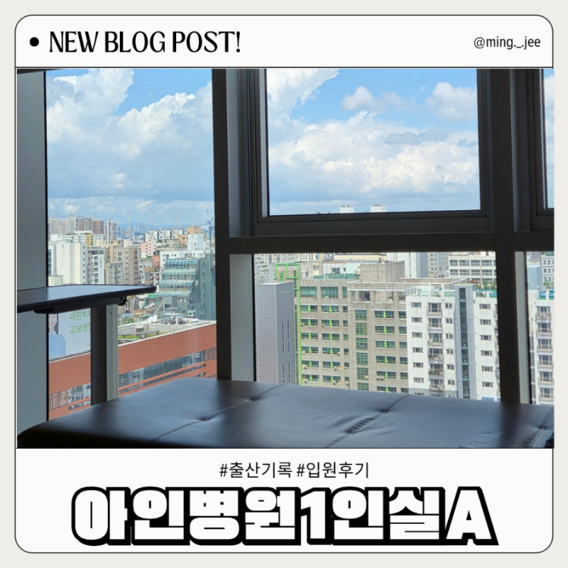 [출산 기록] 아인병원 1인실A 후기/병실료/실비보험 청구