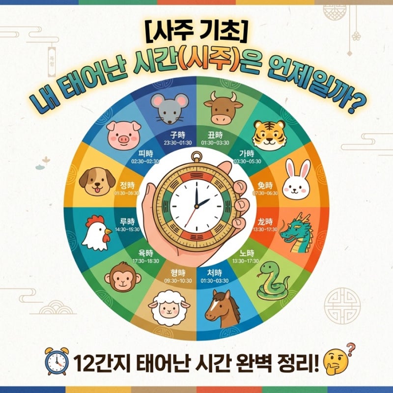 사주 태어난 시간 구분 방법