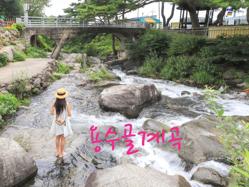 강원도 원주 용수골계곡 당일치기 물놀이 카페 식당