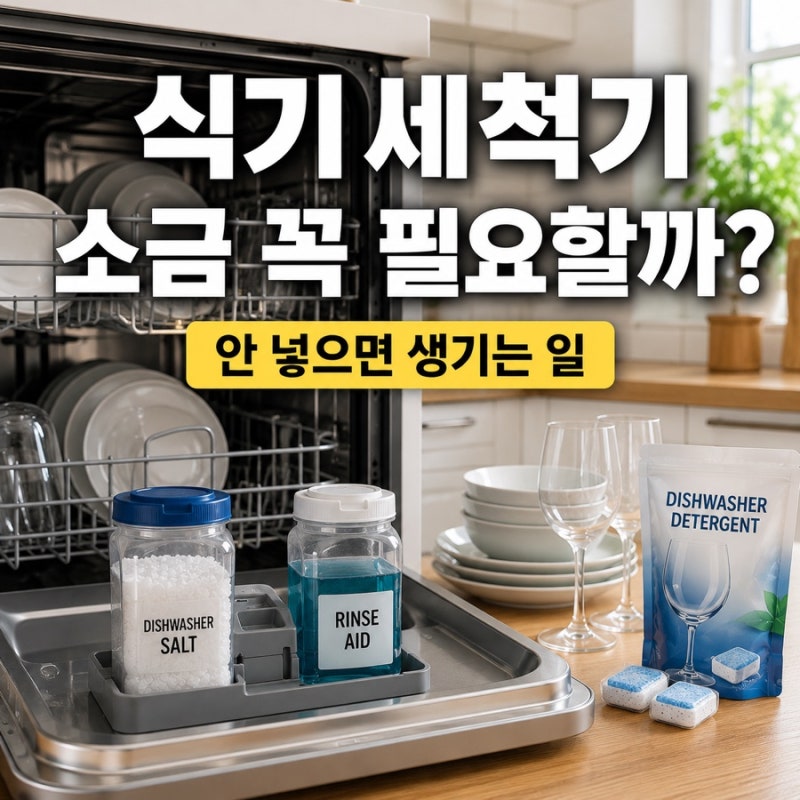 ️ 식기세척기 관리 시리즈① 식기세척기 소금 꼭 필요할까? 안 넣으면 생기는 일 총정리