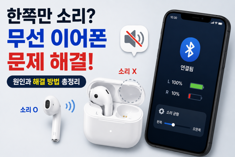블루투스 이어폰이 한쪽만 들릴 때? 고장이라고 생각하기 전에 확인할 7가지