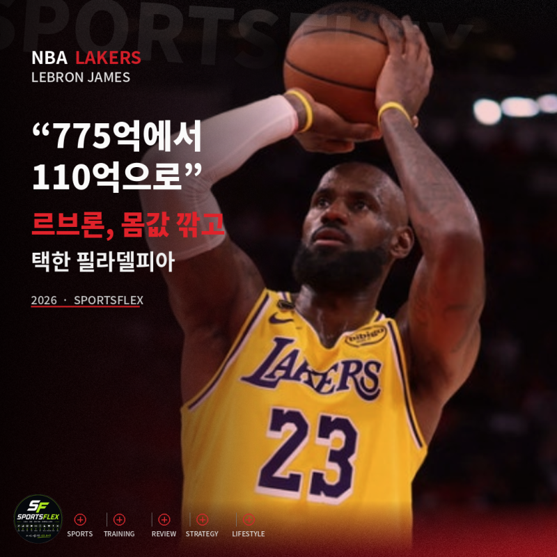 "775억에서 110억으로" 르브론, 몸값 깎고 택한 필라델피아