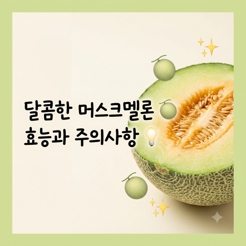머스크멜론 효능, 영양 성분과 먹는 법 주의사항 정리