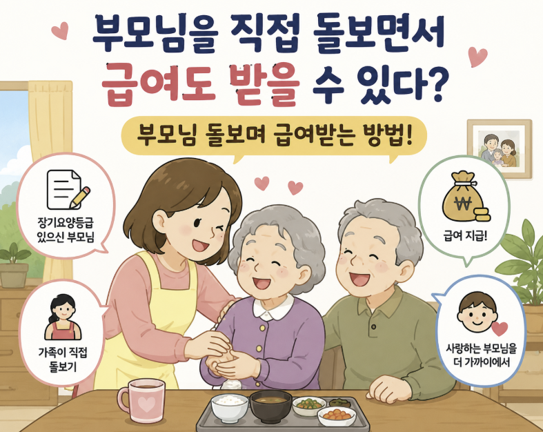 부모님을 직접 돌보면서 급여도 받을 수 있다? 가족요양에 대하여 알아보자