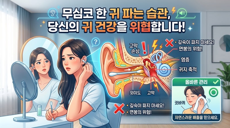 안전한 귀청소 방법, 90%가 놓치는 사실