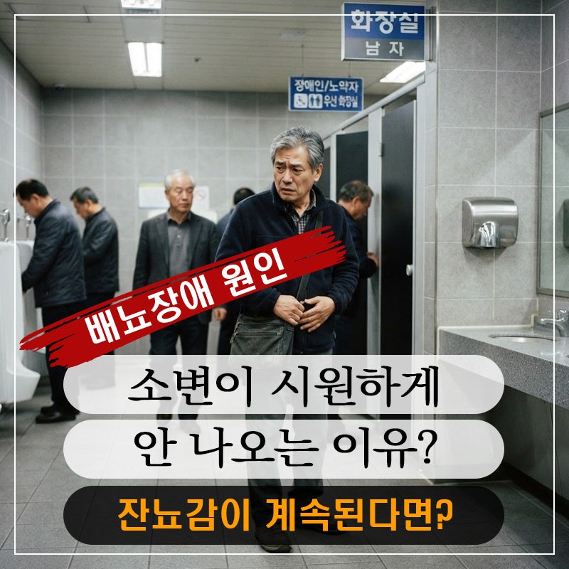 소변이 시원하게 안 나오는 이유? 배뇨장애 원인과 해결 방법
