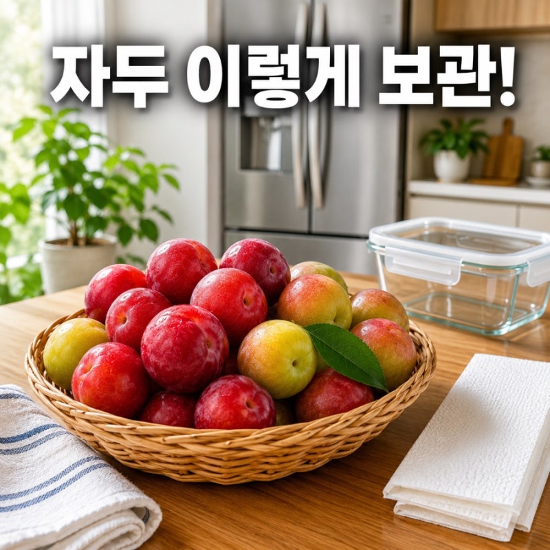 여름 과일 보관 시리즈 ① 자두 보관법, 냉장고에 바로 넣으면 안 되는 이유! 오래 신선하게 ....