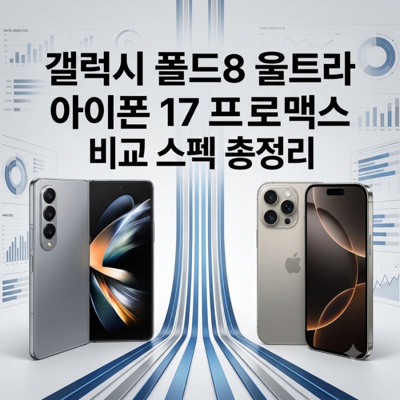 갤럭시 폴드8 울트라 아이폰 17 프로맥스와 스펙 비교 총정리 어떤걸 고를까?