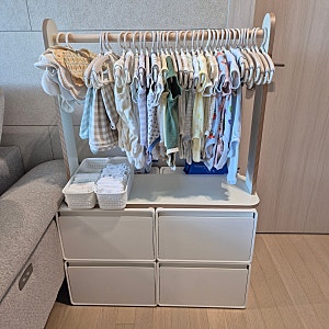 기갈대 졸업 후, 선택한 아기 수납장과 아기 행거 그리고 이몽 기저귀보관함