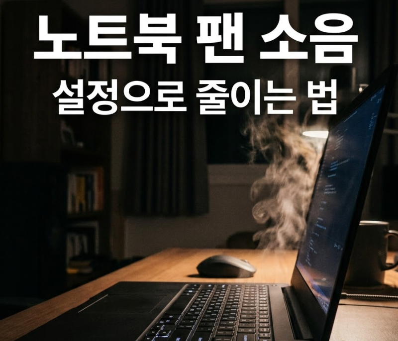 노트북 팬 소음 줄이기 조절 방법 (+ 갑자기 커짐 설정 원인)