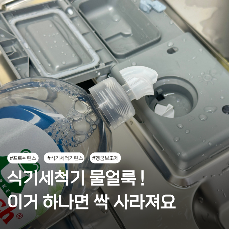 식기세척기 린스 추천 프로쉬 헹굼보조제 사용 후기 물얼룩까지 깔끔