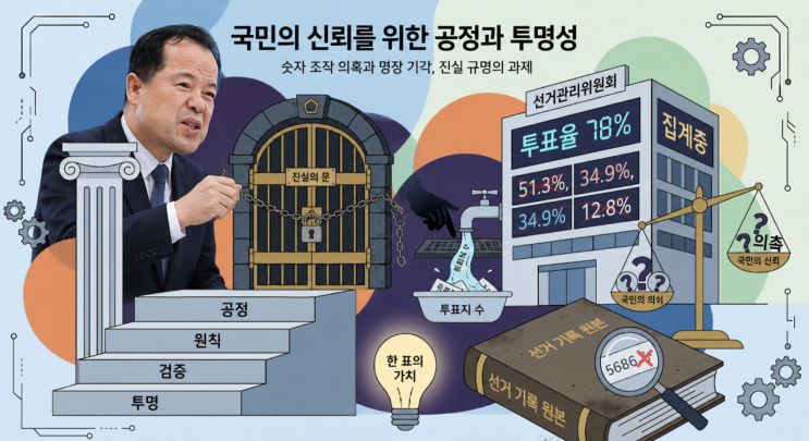 숫자를 주무른 <b>선관위</b>, 진실의 문을 좁힌 법원