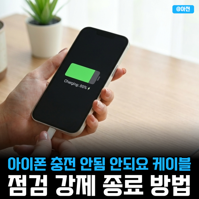 아이폰 충전 안됨 안되요 케이블 점검 강제 종료 방법