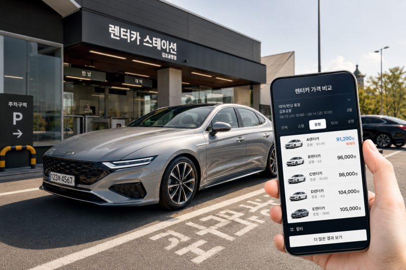 카모아.쏘카.빌리카.대기업 렌트가, 같은 차종인데 대여로 10만원 차이 나는 이유