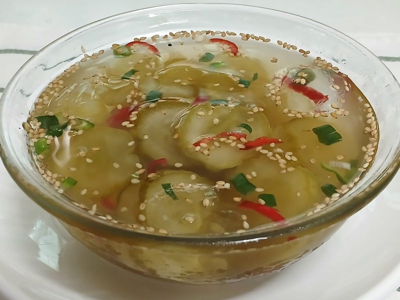 오이지 냉국 만들기 오이장아찌 요리 초간단 오이냉국 레시피