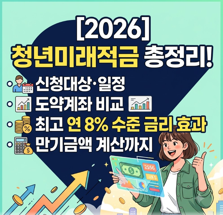 [2026] 청년미래적금 총정리! 신청대상·일정·도약계좌 비교부터 예상 만기금액 계산까지