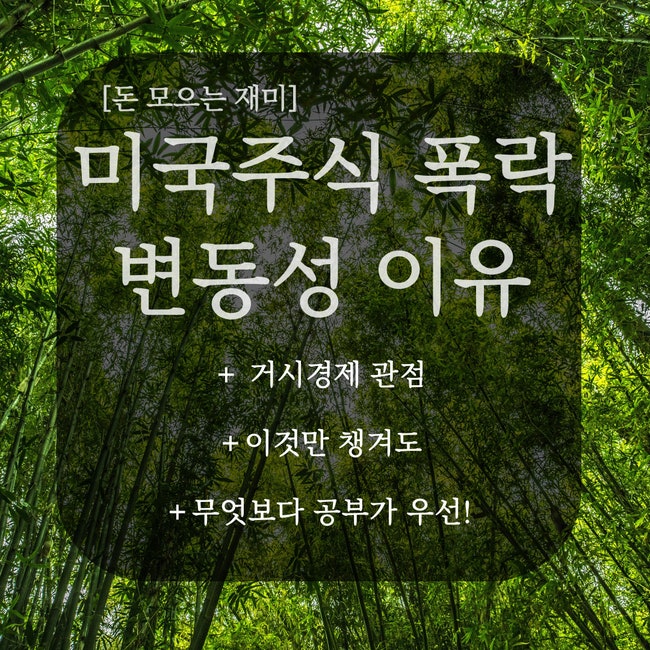 미국주식 <b>폭락</b> 이유 <b>증시</b> 변동성 큰 원인 5가지
