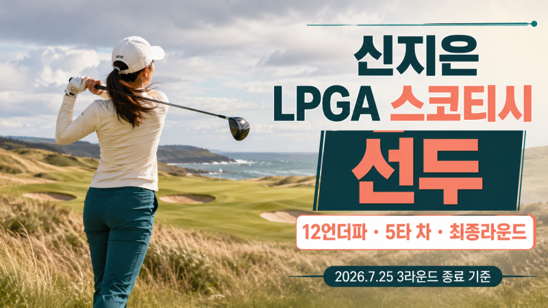 신지은 골프선수 LPGA 스코티시 5타 차 선두, 프로필과 최종라운드 일정