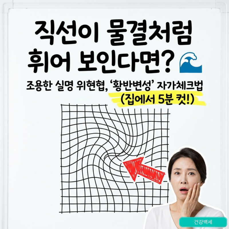 [눈 건강] 선이 굽어 보인다면 방치하지 마세요 : 황반변성 자가체크 암슬러 격자로 집에서 ....