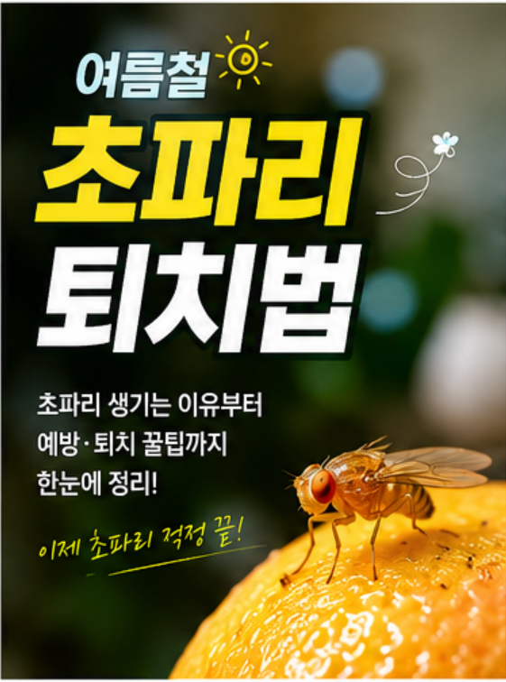 여름철 초파리 퇴치법! 집안 초파리 없애는 가장 효과적인 방법 총정리