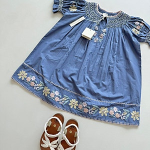 키즈 원피스_아폴리나키즈 Verna Smock Dress - Azul 3-5Y