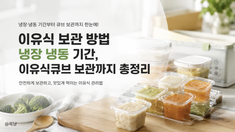 이유식 보관 방법 냉장 냉동 기간, 이유식큐브 보관까지 총정리