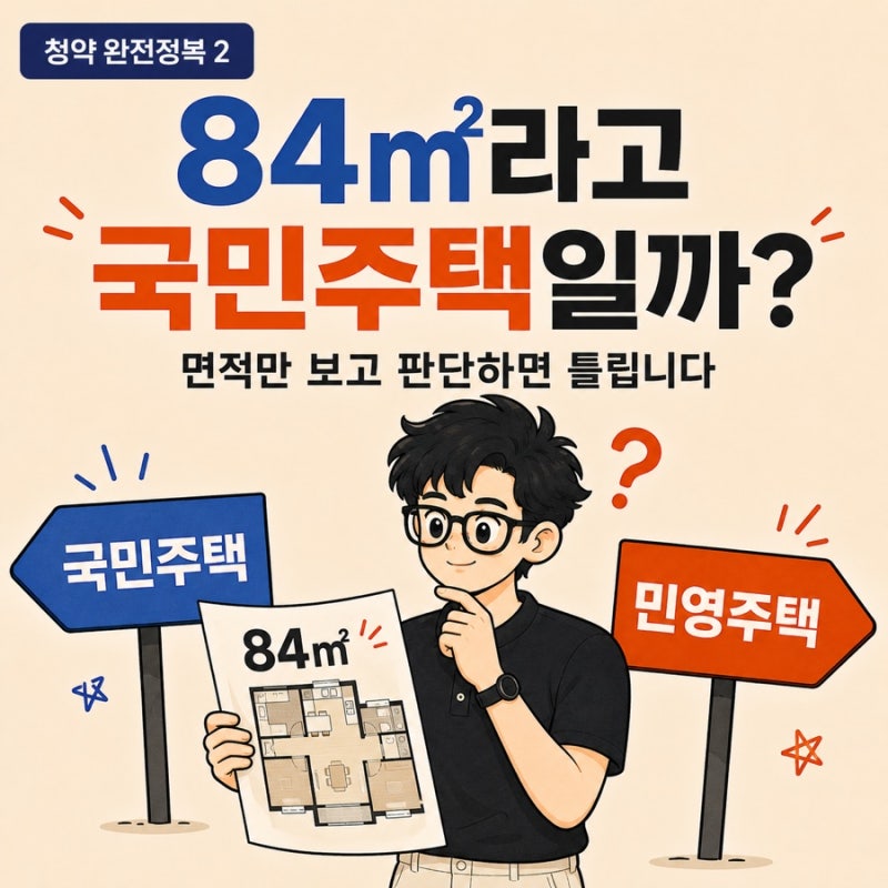 국민주택·민영주택 차이, 84㎡만 보고 판단하면 틀립니다 [청약 완전정복 2]