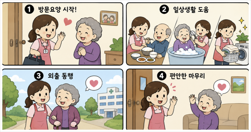 방문요양이란 무엇일까? 요양보호사가 집에 오면 어디까지 해주나?