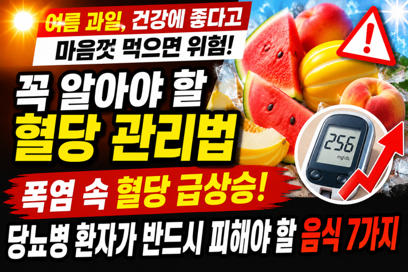 여름 과일, 건강에 좋다고 마음껏 먹으면 위험! 꼭 알아야 할 혈당 관리법 폭염 속 혈당 급상....