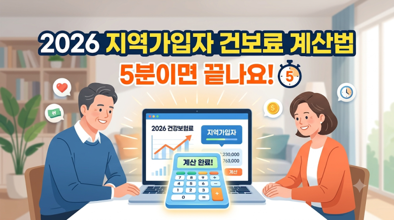 2026 지역가입자 건보료 계산법, 5분이면 끝나요