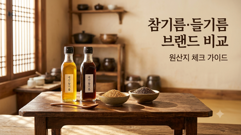 [참기름·들기름 추천] 온·오프라인 브랜드 4선 비교 & 원산지 체크 가이드